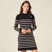 Robe pull éco-responsable noir femme
