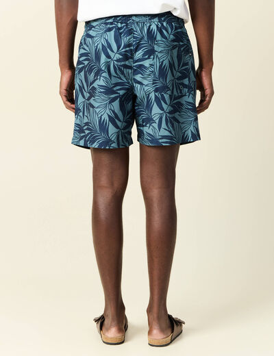 Short de bain vert foncé homme