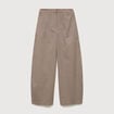 Pantalon barrel bas resserr&eacute; &agrave; carreaux ficelle femme