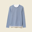T-shirt manches longues bleu foncé homme