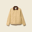 Veste oversize mi-longue en coton beige femme