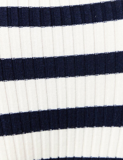 Robe tricot longue ajustée bleu marine femme