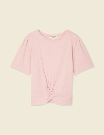T-shirt éco-responsable rose pastel femme
