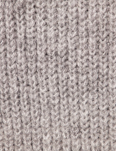 Pull manches longues ajouré gris femme