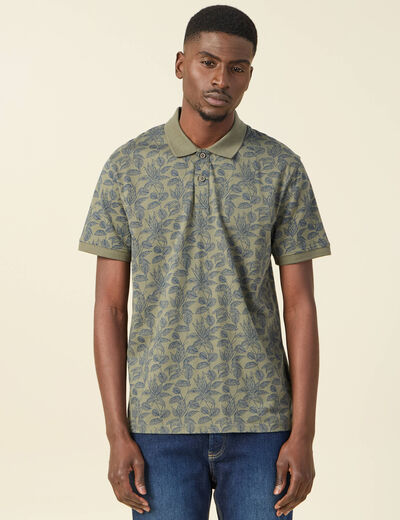 Polo éco-responsable vert kaki homme