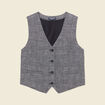 Gilet ajust&eacute; sans manches doubl&eacute; noir femme