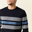 Pull manches longues bleu marine homme