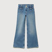 Jeans bootcut taille haute denim used femme