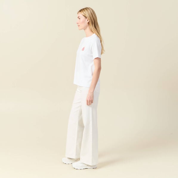 T-shirt manches courtes blanc femme