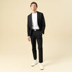 Pantalon chino stretch noir homme