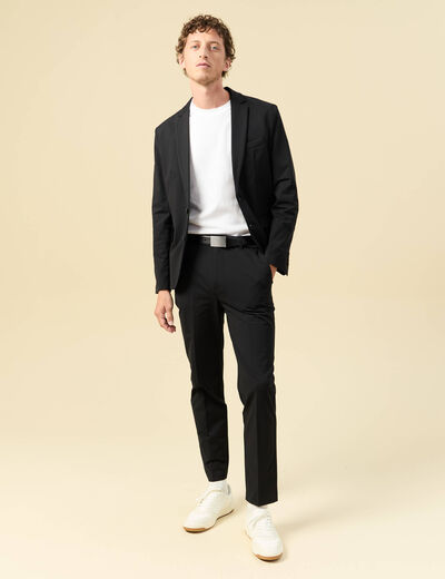 Pantalon chino stretch noir homme
