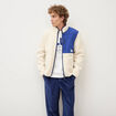 Veste sherpa col montant manches longues ecru homme