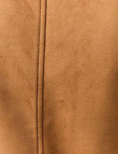 Robe manches tr&egrave;s courtes marron femme