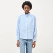 Chemise manches longues col montant multicolore femme