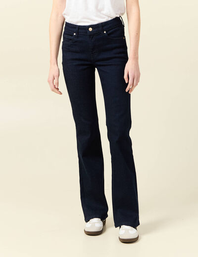 Jeans bootcut 5 poches denim brut femme