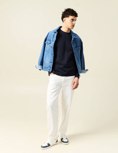 T-shirt manches longues bleu marine homme