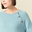 Pull manches longues col rond gris femme