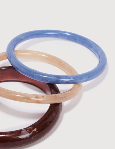 Set de 3 bracelets bleu clair femme
