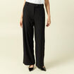 Pantalon loose taille standard fluide noir femme