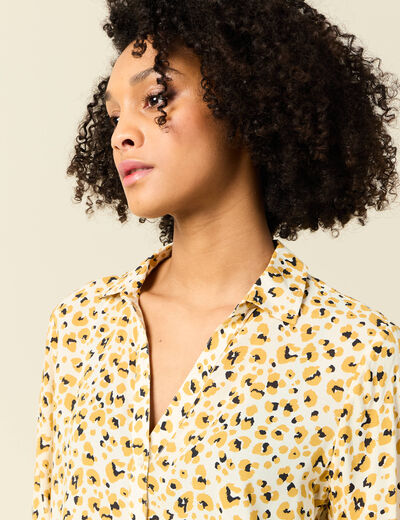 Blouse manches longues beige femme