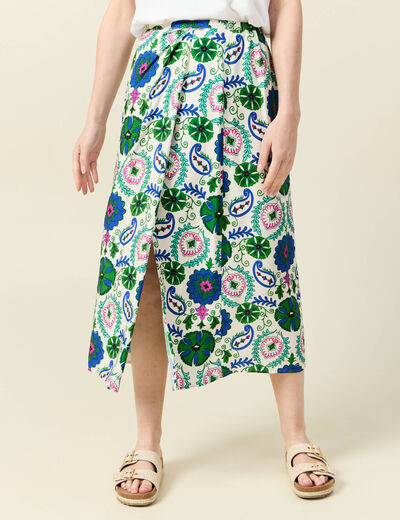 Jupe taille standard blanc femme