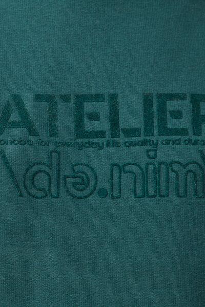 Sweat à capuche vert foncé homme