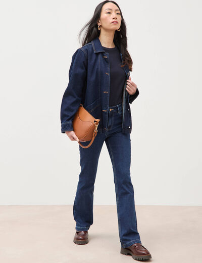 Jeans bootcut denim brut femme