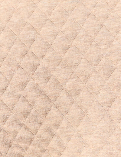 Gilet matelassé boutonné creme femme
