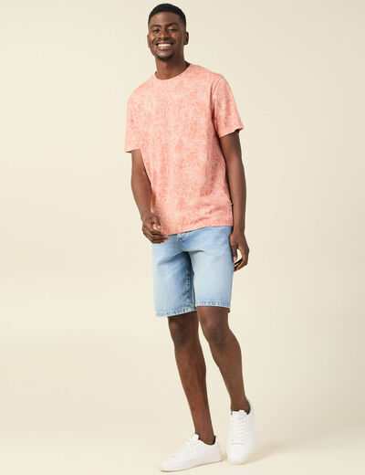 T-shirt manches courtes rose homme