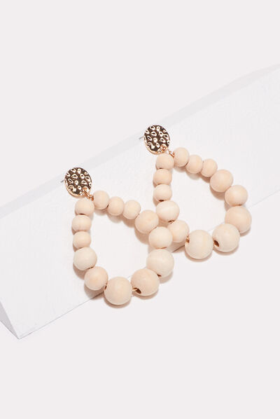Boucles d'oreilles pendantes sable femme