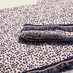 Foulard à franges bleu marine femme