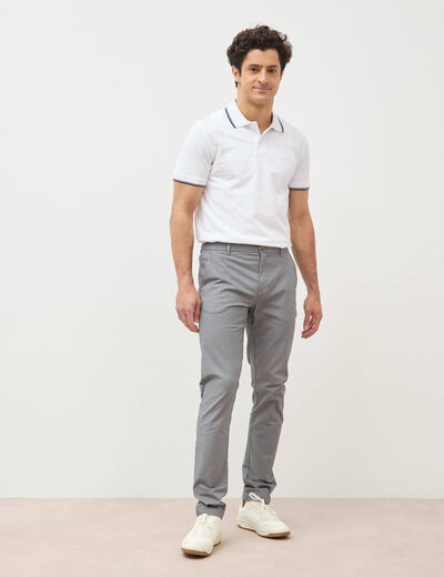 Pantalon chino longueur 32 gris homme