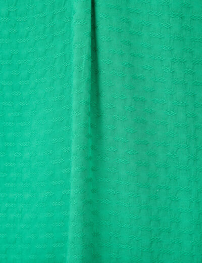 Top sans manches col tailleur vert femme