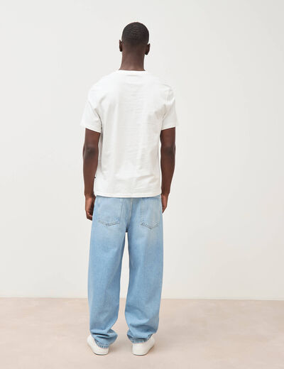 T-shirt en coton ecru homme