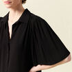Chemise manches courtes noir femme