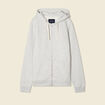 Sweat &agrave; capuche manches longues gris homme