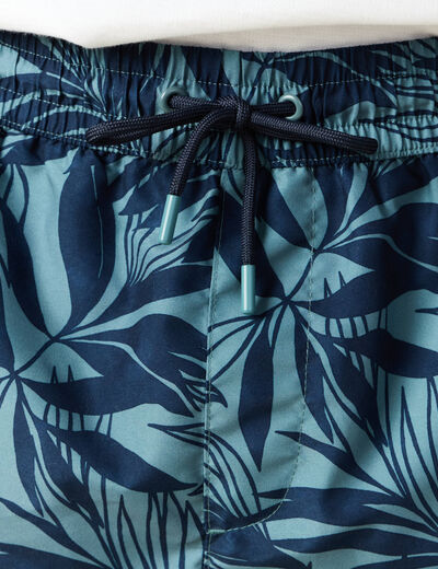Short de bain vert foncé homme