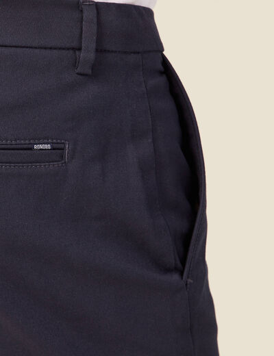 Pantalon chino 7/8ème bleu marine homme