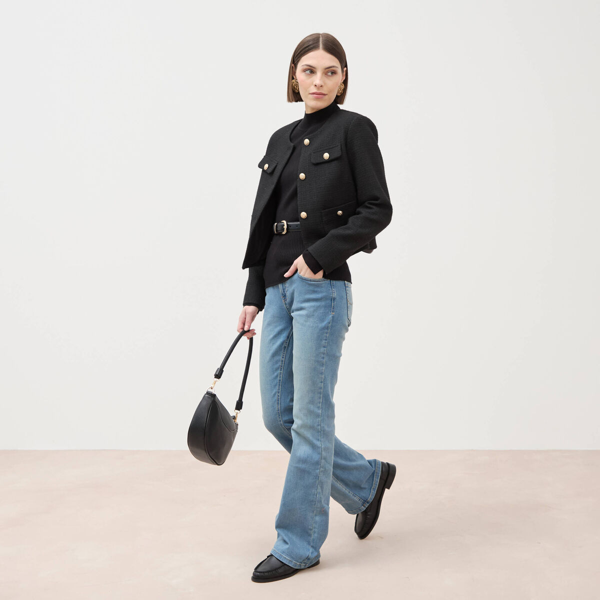 Jeans bootcut bleu femme
