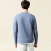 T-shirt manches longues bleu foncé homme