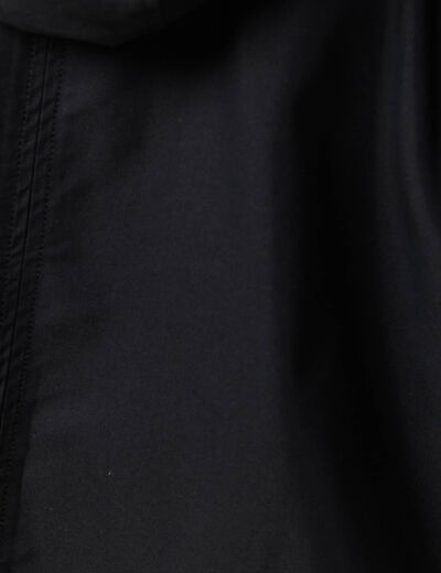 Parka oversize à capuche noir femme