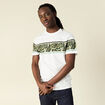 T-shirt coupe droite en coton col rond vert olive homme