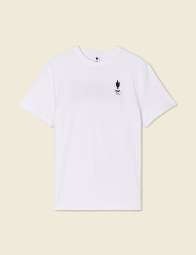 T-shirt manches courtes blanc homme
