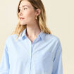 Chemise manches longues bleu ciel femme