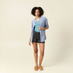 Débardeur femme uni col arrondi Instinct bleu gris femme