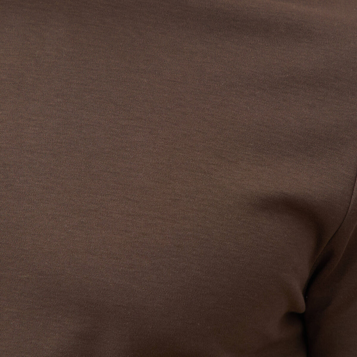 T-shirt droit col rond manches courtes marron homme