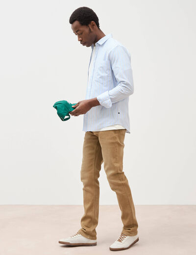 Jeans straight homme used L34 camel homme