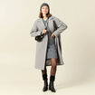 Robe pull droite avec boutons gris clair femme
