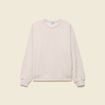 Sweat droit manches longues beige femme