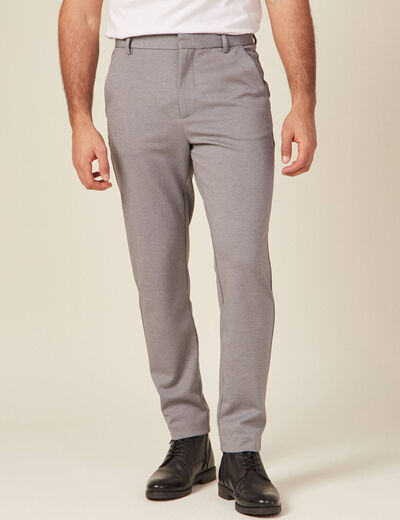Pantalon chino slim gris homme